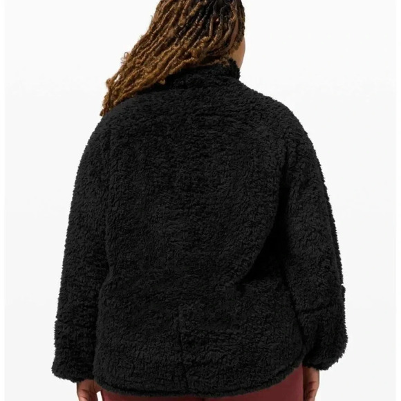 Lululemon Warmth Restore Sherpa Pullover Teddy Bear Jacket Black Size XS Small - Picture 7 of 14